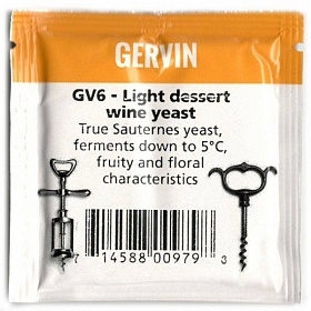 Купить Винные дрожжи Gervin GV6 Light Dessert Wine, 5 г