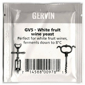 Купить Винные дрожжи Gervin GV5 White Fruit Wine, 5 г